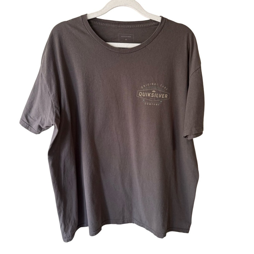 Quicksilver Gray Short Sleeve Tee Classic Crew Neck Men’s L